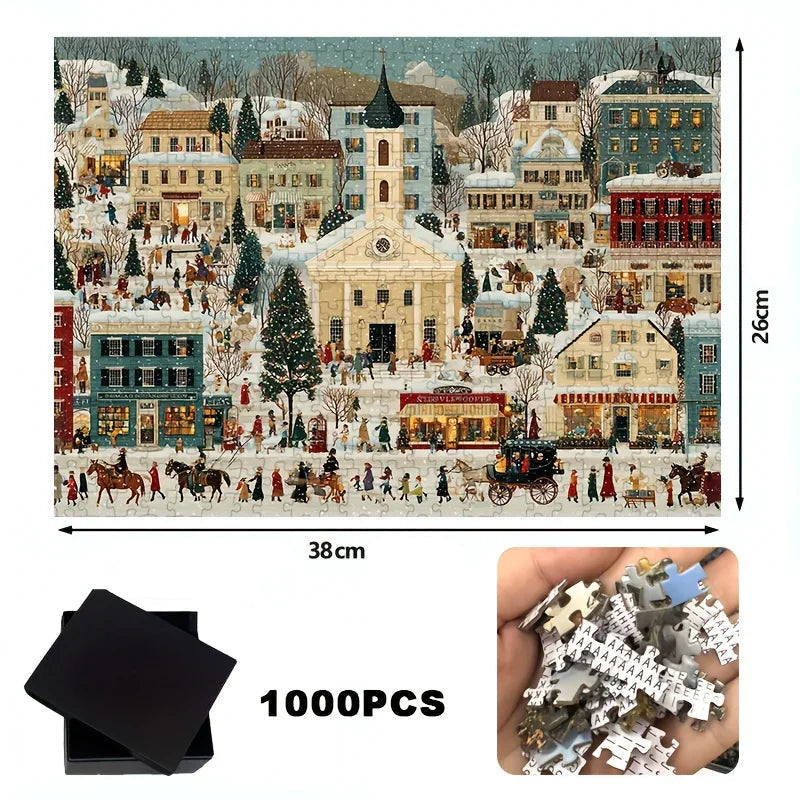 Puzzle 1000 Pièces - Village De Noël (38x26cm)